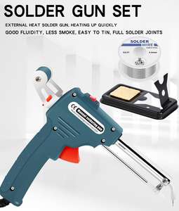 Pistolet à <span class=keywords><strong>souder</strong></span> portable 60W avec alimentation manuelle, <span class=keywords><strong>fer</strong></span> à <span class=keywords><strong>souder</strong></span> automatique à l'étain pour réparation électronique, PCB, bricolage, 110-240V - Product Image 3