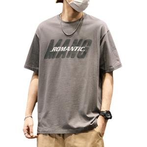 T-shirt 100% coton à manches courtes et col rond surdimensionné de haute qualité avec impression personnalisée. - Product Image 4