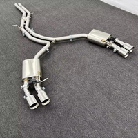 UML Paslanmaz Çelik Ayna Cilalı Egzoz Valfli Susturucu Uzaktan Kumandalı Spor Catback Uçları Audi S4/S5 B9 B9.5 3.0T için