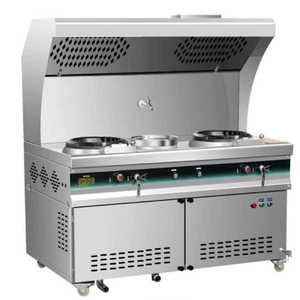 Hotte de cuisine professionnelle en acier inoxydable de haute qualité avec purification intégrée des fumées pour cuisinière à gaz de cuisine chinoise - Product Image 5