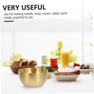 Dual-Layer Edelstahl Isolierte Reiss chale 4,1 Zoll Multifunktions-hitze beständige Suppe Koreanische Art Küchen geschirr Salats ch üssel - Product Image 3