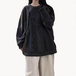 เสื้อสเวตเตอร์ผู้หญิงแฟชั่นลำลอง ทรงหลวม คอทรงกลม พิมพ์ลาย ผ้าฝ้าย 100% - Product Image 1