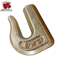 Gancho de Remolque Ambull Forjado y Galvanizado para Tractor, Gancho de Acero Resistente con Perno G70, Gancho de Cadena para Soldar de 3/8