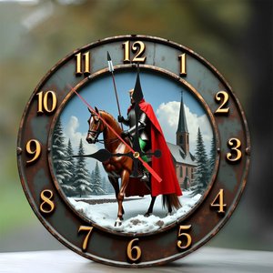 Round Wooden Wall <b>Clock</b> 25x25Cm Retro Numeral Design Quiet Home Cafe Bar Decor - Product Image 1