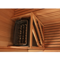 Sauna familial Sauna à domicile portable Bain de vapeur Pruche Sauna traditionnel intérieur en bois pour 1 à 2 personnes à vendre