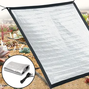 Ngoài Trời UV Sun Screen Aluminum Foil Shade Sail Net Bạc Xe Chó Lồng Bìa Vườn Hoa Ngoài Trời Bảo Vệ Lưới
