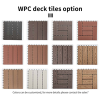 Dalles de terrasse WPC carrées modernes, couleur et taille personnalisables, antidérapantes, imperméables, revêtement de sol extérieur, usine chinoise, en vente