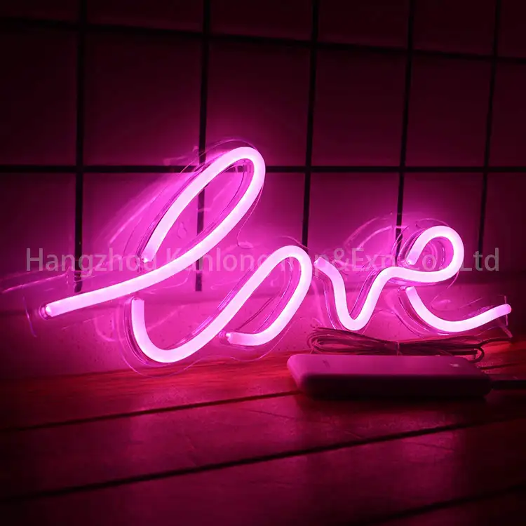 Newish room o wedding LED decoration LOVE neon light con tabellone in acrilico