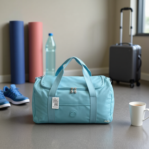 Bolsa de viaje de tela lavada 45x25x22 cm, ligera, tipo duffle, para gimnasio y viajes - Product Image 2