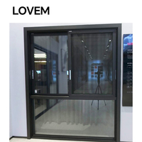 La última ventana corredera moderna, techo de impacto, la mejor ventana corredera de aluminio con marco horizontal de aleación de aluminio de tipo fijo