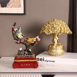 Figura de Resina de Árbol de Ciruelo con Talisman de la Suerte de Mystic Arts, Decoración de Escritorio, Adorno de Feng Shui - Product Image 5