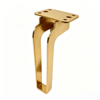 180mm Goldene Stahl-Dreieckmöbelbeine für Moderne Wohnzimmer-Esstische, Küchenmöbel, Sofas, Betten und Schränke - Robust und Einfach zu Montieren