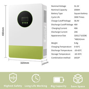 พลังงานแสงอาทิตย์ไฮบริดอิน<span class=keywords><strong>เวอร์</strong></span><span class=keywords><strong>เตอร์</strong></span>6.2KW 5KW 11KW 8KW <span class=keywords><strong>5000W</strong></span> แบบไฮบริดสำหรับบ้าน - Product Image 4