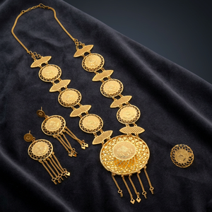 Gold Plated Women's Wedding Jewelry <b>Long</b> <b>Necklaces</b> Elegant Chapado En Oro Oro Laminado Orthodox Style Fashionable Copper Brass - Product Image 1