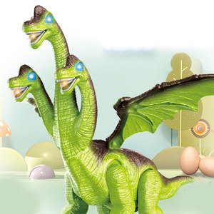 Juguete Eléctrico Multifuncional de Animales, <span class=keywords><strong>Dinosaurio</strong></span> de Tres Cabezas que Camina y Pone Huevos - Product Image 3