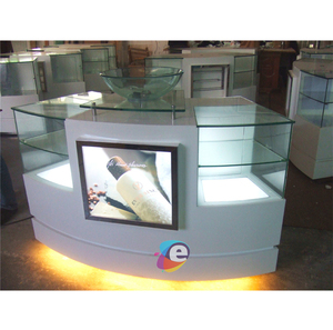 Design Customized <strong>Moustache</strong> Cosmetic White <strong>Perfume</strong> Cosmetic Kiosk Grows Salon Counter OEM - Product Image 5
