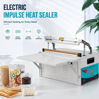 Machine de scellage continu électrique Xicang XC-420, thermoscelleuse automatique à peinture cuite 420 mm pour aliments, boissons, produits chimiques et feuilles métalliques
