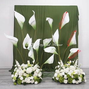 Décoration florale professionnelle en papier écologique, fleurs de calla artificielles, accessoires romantiques pour la décoration de scène de mariage - Product Image 2