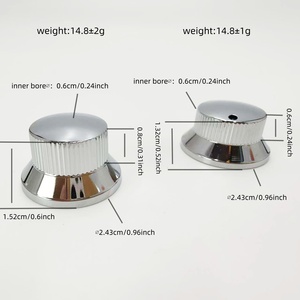 Perilla de Metal en Forma de Disco para <span class=keywords><strong>Guitarra</strong></span> Eléctrica STSQ, Perilla de Control de Volumen y Tono Profesional para <span class=keywords><strong>Guitarra</strong></span> Eléctrica - Product Image 2