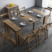 Italian Retractable Folding Table and Chair, Home, Modern