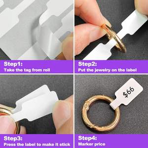 Cartellini dei prezzi dei gioielli adesivi Roll per collana anello espositore etichette etichette etichette accessori carta da esposizione - Product Image 4