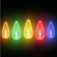 Ampoules de Noël SMD à facettes multicolores opticore c9 LED de qualité commerciale