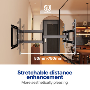 Supporto <span class=keywords><strong>TV</strong></span> da Parete Orientabile e Inclinabile a <span class=keywords><strong>Braccio</strong></span> <span class=keywords><strong>Lungo</strong></span> Singolo <span class=keywords><strong>per</strong></span> <span class=keywords><strong>TV</strong></span> da 32-65 Pollici, Produzione ODM OEM all'Ingrosso - Product Image 2