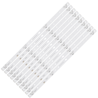 Bande de rétroéclairage LED pour téléviseur 49 pouces, remplacement en aluminium IP65 470mm 4LED MCPCB pour ATA E49DU1000 & JS-D-JP4910-041EC
