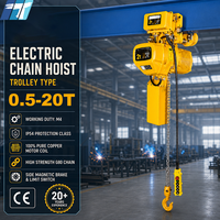 Palans électriques à chaîne 3t 5t 10 tonnes 380V M4 de qualité industrielle, type chariot avec double vitesse en option pour le levage de matériaux en atelier
