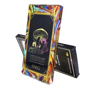 Luxury Custom Magic Paper Mushroom Chocolate Bar Packaging Box Microdosing Shrooms Bar Box Chocolate Gift Box