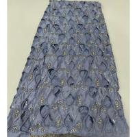 Tissu en dentelle brodée pour robe de mariée, avec perles et sequins, en maille, prix d'usine de gros pour femmes
