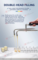 Machine de remplissage de bougies semi-automatique industrielle à double buse avec réservoir de fusion à agitation et dosage précis pour la fabrication de bougies parfumées