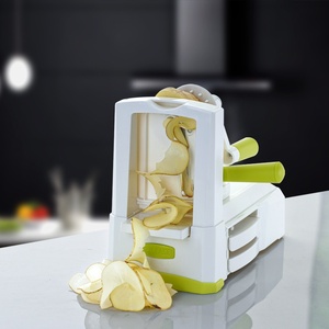 Multi-Functional Stainless Steel and Plastic Hand-Cranked Shredder Grater Portable Kitchen Vegetable Cutter Wholesale - Product Image 3