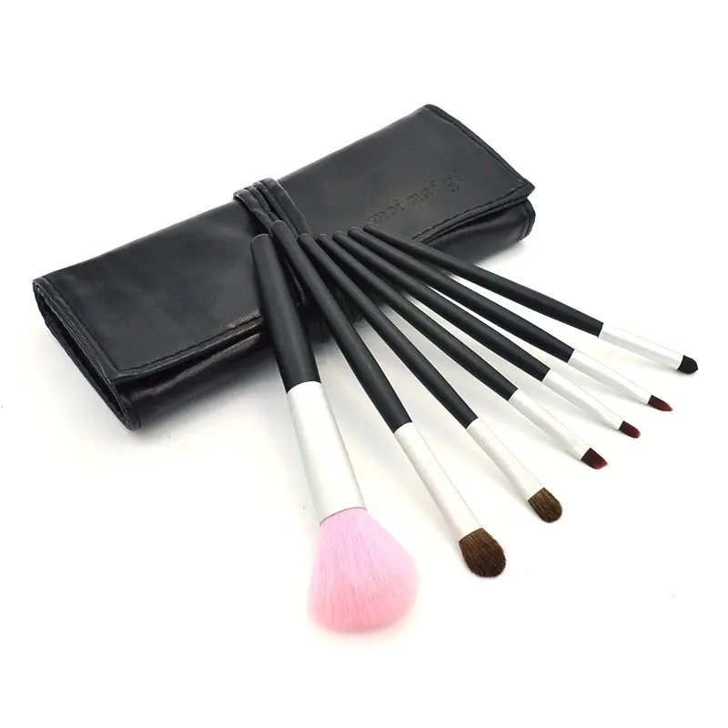 black soft good quality 7 pcs make up brush sets brushes makeup natural