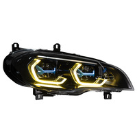Phare LED WLJ pour BMW X5 E70 2007-2013, ensemble de phares LED laser, style laser, DRL, clignotant séquentiel