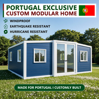 Villa préfabriquée REMOTE de 2, 3, 4 ou 5 chambres, avec salon, petite villa pliable, maison conteneur de 20 pieds ou 40 pieds à vendre
