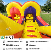 Parcours d'obstacles gonflable avec toboggan et filet de sécurité, château gonflable pour la Journée des sports scolaires et les événements de carnaval