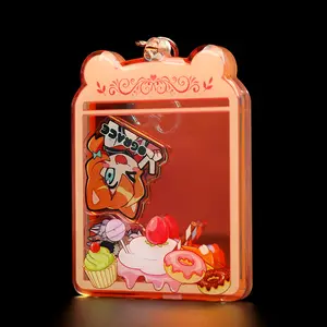 Vograce Tùy Chỉnh Sáng Tạo Acrylic Nhựa Charms Cầu Vồng Shaker Acrylic Keychain