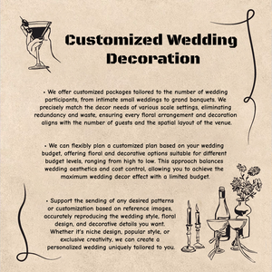 Flores para Boda, Serie Blanca, Personalizables con Imagen, Arreglo Floral Artificial, Decoración para Fiestas, Baby Shower, Adornos para Escenarios - Product Image 6