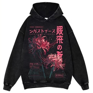 <span class=keywords><strong>T</strong></span>-<span class=keywords><strong>shirt</strong></span> T171 con Stampa Anime Estetica, Motivo Floreale Grunge Morbido con Giglio Ragno Giapponese, Abbigliamento Estetico, Magliette per Uomo - Product Image 3