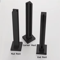Profilé de base moderne en acier inoxydable pour balustrade en verre, pour balcon, terrasse, escalier, système de garde-corps en verre sans cadre