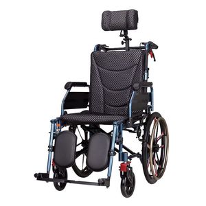 Fauteuil roulant manuel en alliage d'aluminium, inclinable à 150 degrés, léger, portable, aide à la mobilité pour personnes âgées handicapées - Product Image 2