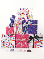Papier de soie d'art de Noël de haute qualité en gros 80g 43*300cm Cadeau Luxe Emballage personnalisé pour anniversaire Rouleau de papier d'emballage
