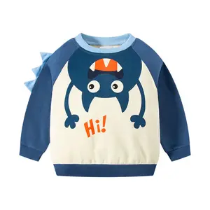 Spring new children's cartoon kid hoodie Monster printed baby boys' jersey hoodie