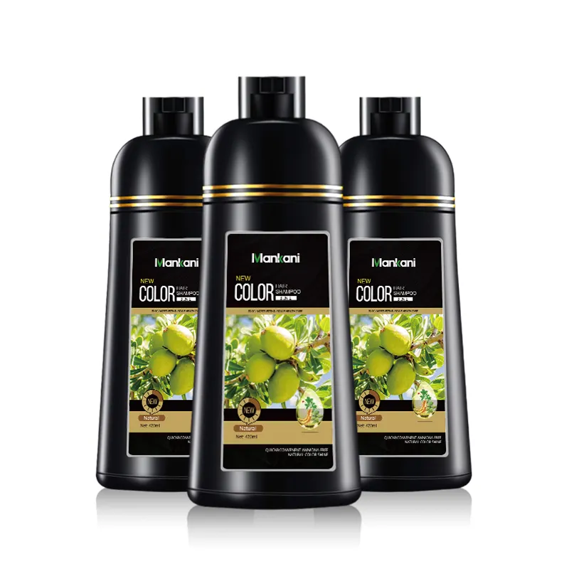 Vloeistof Geen Bijwerking Zwart Haarverf Shampoo Kleur Verandering Organische Natuurlijke Grijze Haarkleuring Shampoo Kleurstof