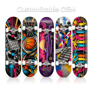 Planche de skateboard complète en érable 7 plis OEM personnalisée, 80 cm, double kick, style old school rétro, graphisme voiture Lowrider, pour hommes - Product Image 2