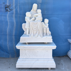 Estatua de Jesús Cristo y Ángel de Mármol Blanco Personalizada, Tallada <span class=keywords><strong>a</strong></span> Mano, Tamaño Real, Escultura Religiosa para Jardín, Monumento para Iglesia al Aire Libre - Product Image 6