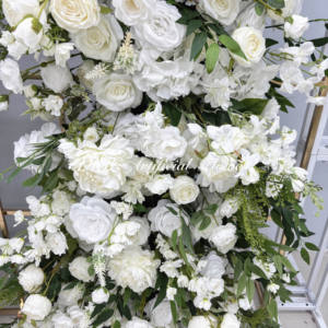 Autres fleurs et plantes décoratives Nouvelle toile de fond personnalisée en corne blanche pour décoration de mariage - Product Image 6