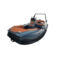 Bateau pneumatique semi-rigide (RIB) de 4,6 m à coque en aluminium de 15 pieds avec console centrale pour loisirs familiaux et sports nautiques