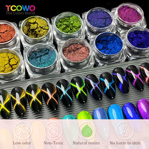 Polvo de Ojo de Gato Camaleón de Grado Cosmético, Pigmento Magnético que Cambia de Color para <span class=keywords><strong>Arte</strong></span> de Uñas, Maquillaje y Manualidades, Brillo de Espejo 3D - Product Image 1